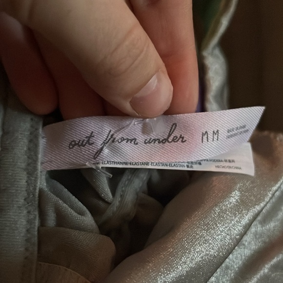 Out From Under Metallic Boned Cinched Crop Top - Picture 3 of 3